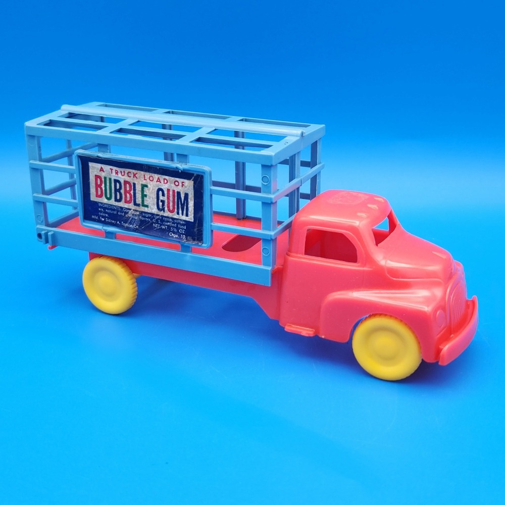 Vintage Sidney A Tarson Bubble Gum Plastic Toy Truck A Truck Load of Bubble Gum